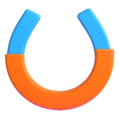 blue horseshoe magnet sticker