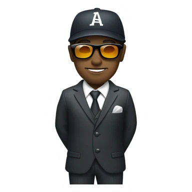 Baseball in suit with sunglasses sticker