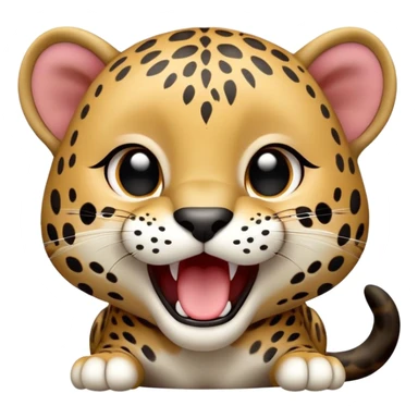 cinematic-realistic-yawning-baby jaguar-portrait-emoji,-head-tilted-slightly-with-a-dramatic,-wide-open-yawn,-showcasing-a-lithe,-graceful-build-with-distinctive-rosette-patterns-and-sleepy,-half-closed-eyes,-simplified-yet-irresistibly-adorable, realistic sticker