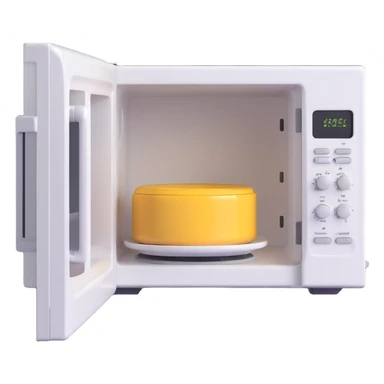 microwave with door open sticker
