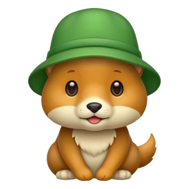 animal with green hat sticker