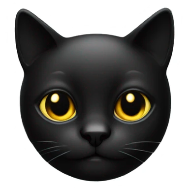Head lovely Black cat black background sticker