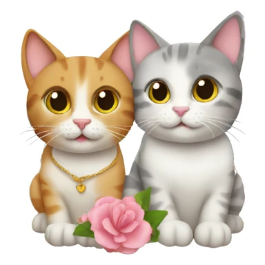 two cats on their honeymoon sticker