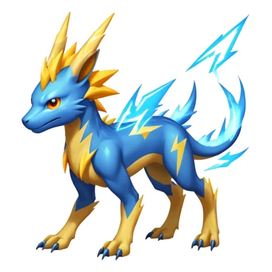 Manectric-Lucio-Draco-Fakémon-hybrid-creature (full body), 4 legs sticker