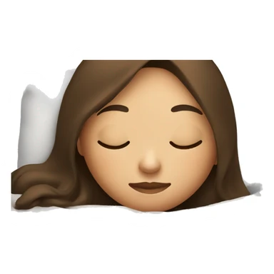 Brunette girl sleeping with blanket  sticker