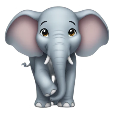 elephant smiling sticker