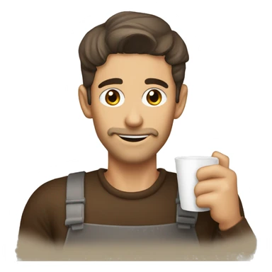 Tasa de café tomando café  sticker