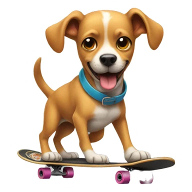 A dog on a skateboard sticker