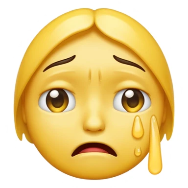 Confused emoji crying sticker