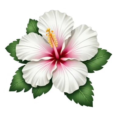 An white hibiscus emoji to copy and paste sticker