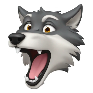 Wolf howling sticker