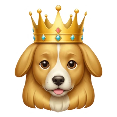 dog with a crown  sticker