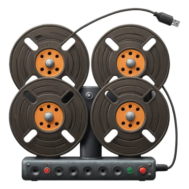 concert black Cable reels connected do a speaker sticker