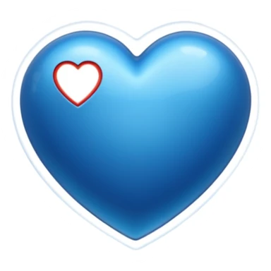 blue heart with a satellite sticker