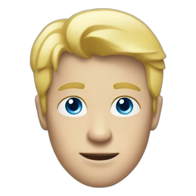 A blond man with blue eyes smoking sticker