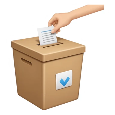 voting ballot and box sticker