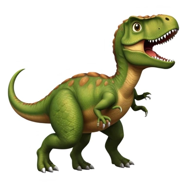 Dinosaur running from trex sticker