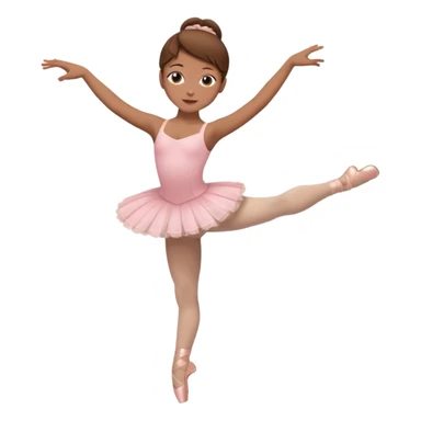 brown hair girl doing ballet sticker