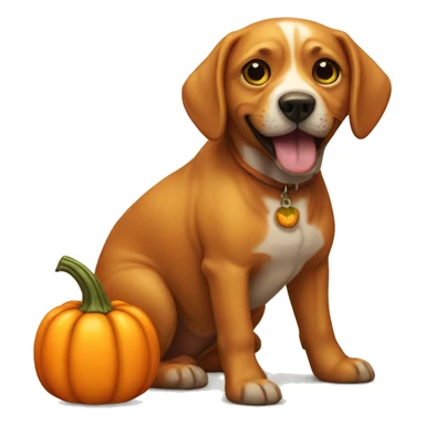pumpkin dog sticker
