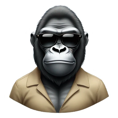 Gorilla wearing sunglasses sticker