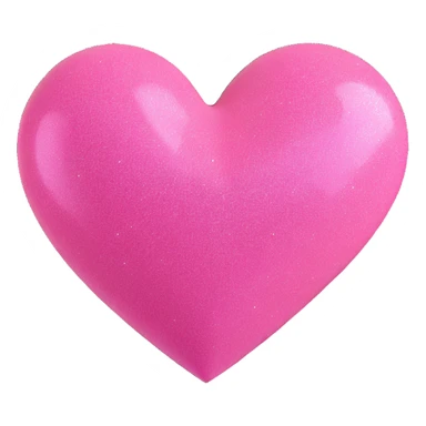 pink heart with sparkling glitter effect sticker