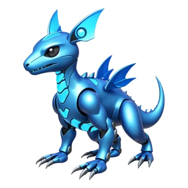 Modern Cyber Lombax-Fakémon-creature, full body sticker