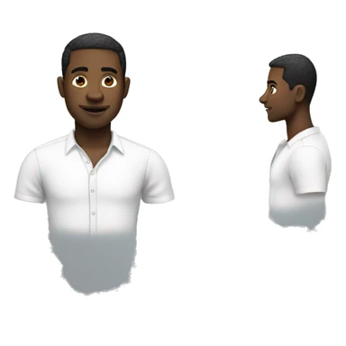  black man with twist and white shirt sticker