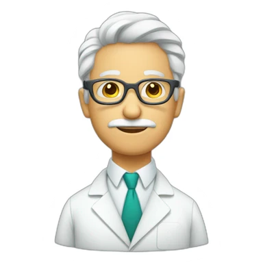 chemist with two glasses sticker