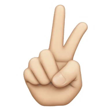 middle finger bent down  sticker