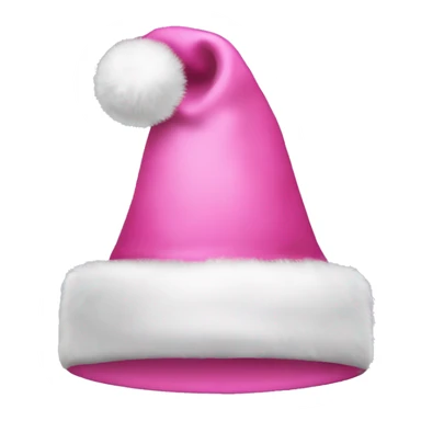 pink christmas hat sticker