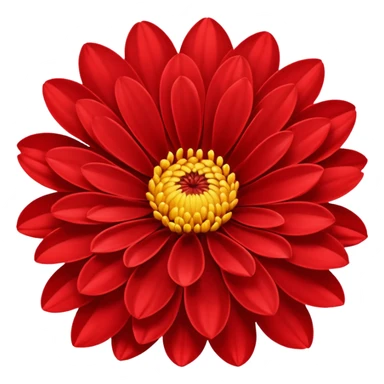 chrysanthemum flower red sticker