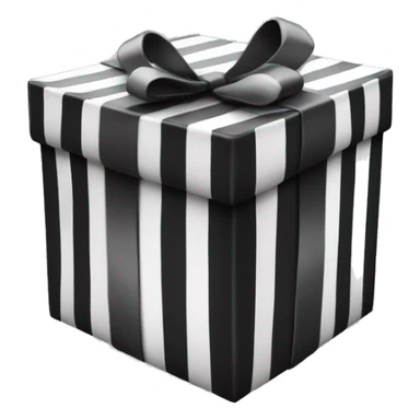 black and white striped present/gift box  sticker