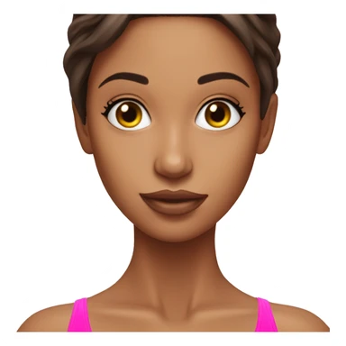 Brunette beauty in pink bikini sticker