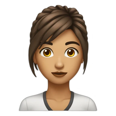 chica pelo rizo ojos marrones sticker