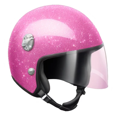 pink glittery motorbike helmet sticker
