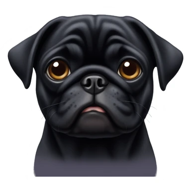 black pug dog sticker