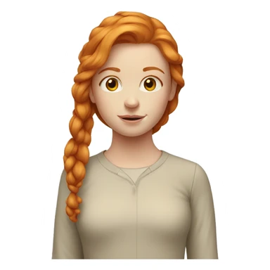 Ginger girl with hazel eyes sticker