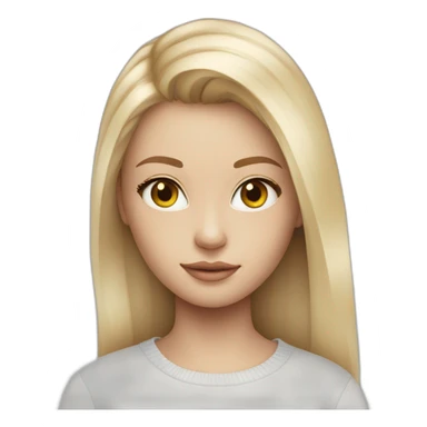 Blond girl in black sweater Calvin Klein  sticker