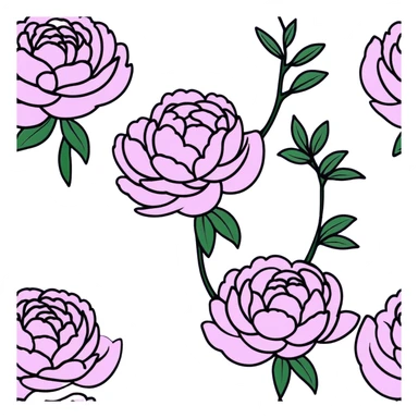 lilac pastel peonies sticker