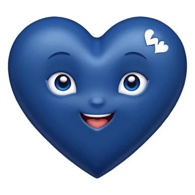 Dark Blue heart with the words Hi Cutie! in the middle  sticker