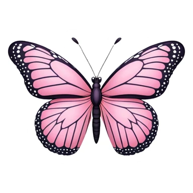 Pink monarch butterfly sticker