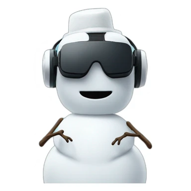Snowman in vr headset,full body sticker
