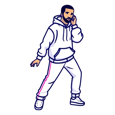 Drake doing the Hotline Bling dance pose sticker