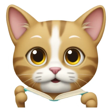 Eine Katze die ein Buch liest  sticker