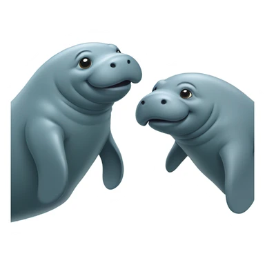 Manatee in love sticker
