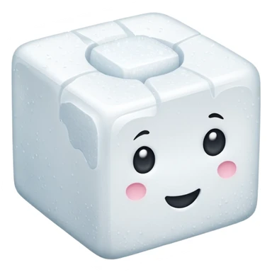 cartoon sugar cube sticker