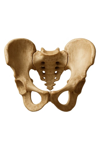 anche di un bacino umano anatomiche realistiche in 3d, iperrealistica in 3d sticker