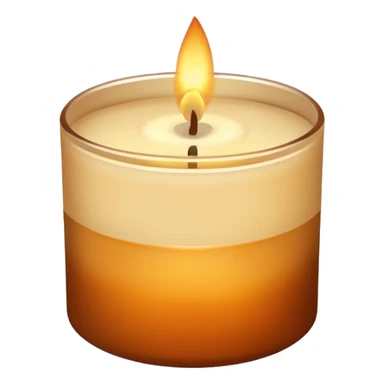 cozy autumn candle, beige colours sticker