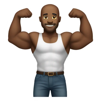 man with big biceps  sticker