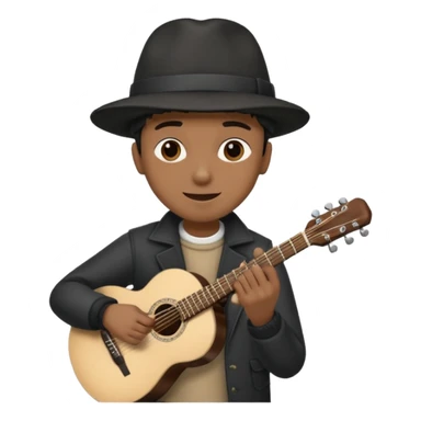 black Street Musician sticker